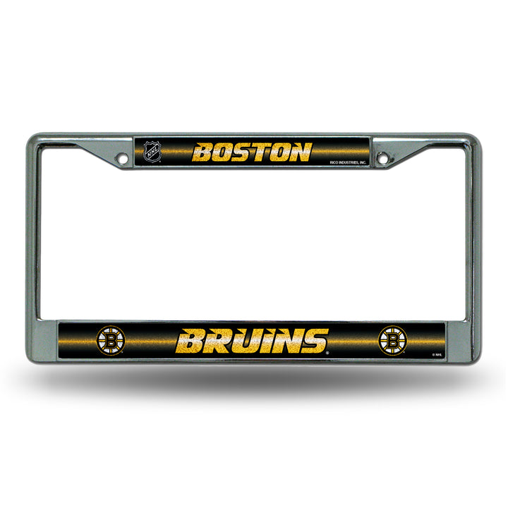 NHL Boston Bruins Chrome Glitter License Plate Frame Fan Gear NHL Boston Bruins