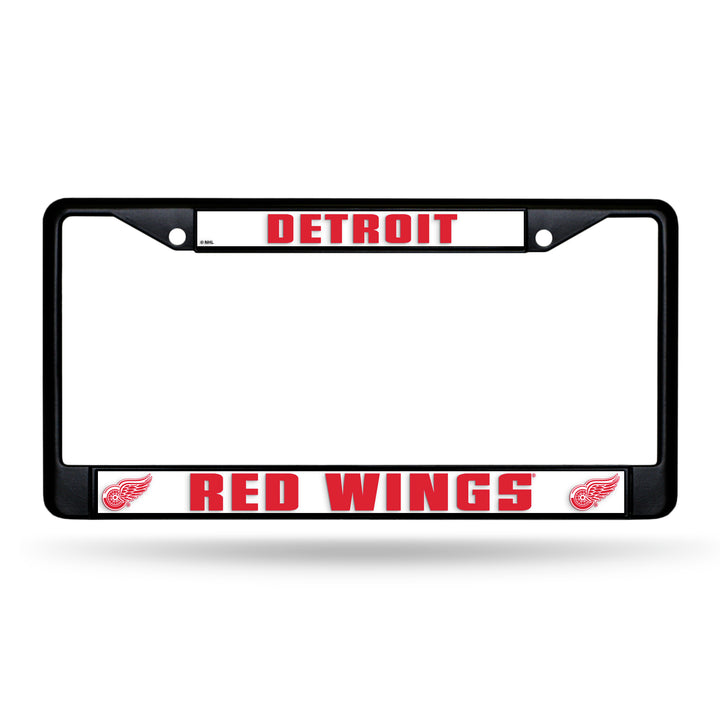 NHL Detroit Red Wings Black Chrome License Plate Frame Fan Gear NHL Detroit Red Wings