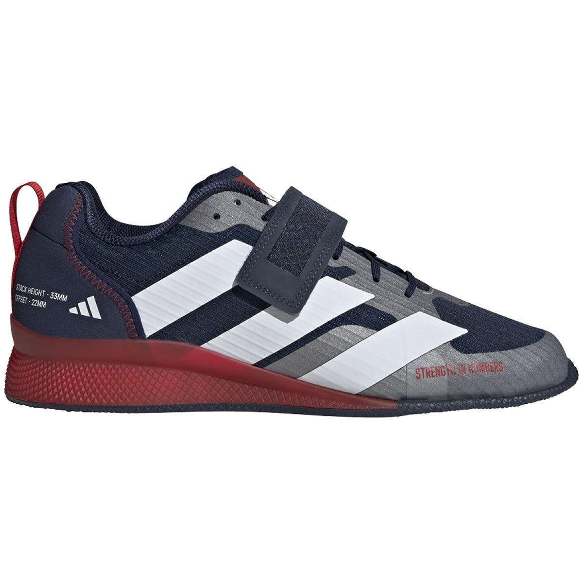 Adidas Men s Adipower Weightlifting III Shoes Navy White Scarlet 6