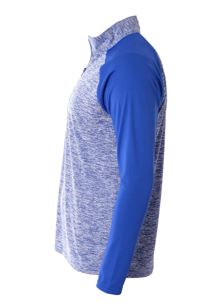 A4 Mens 1/4 Zip Space Dye with Contrast A4