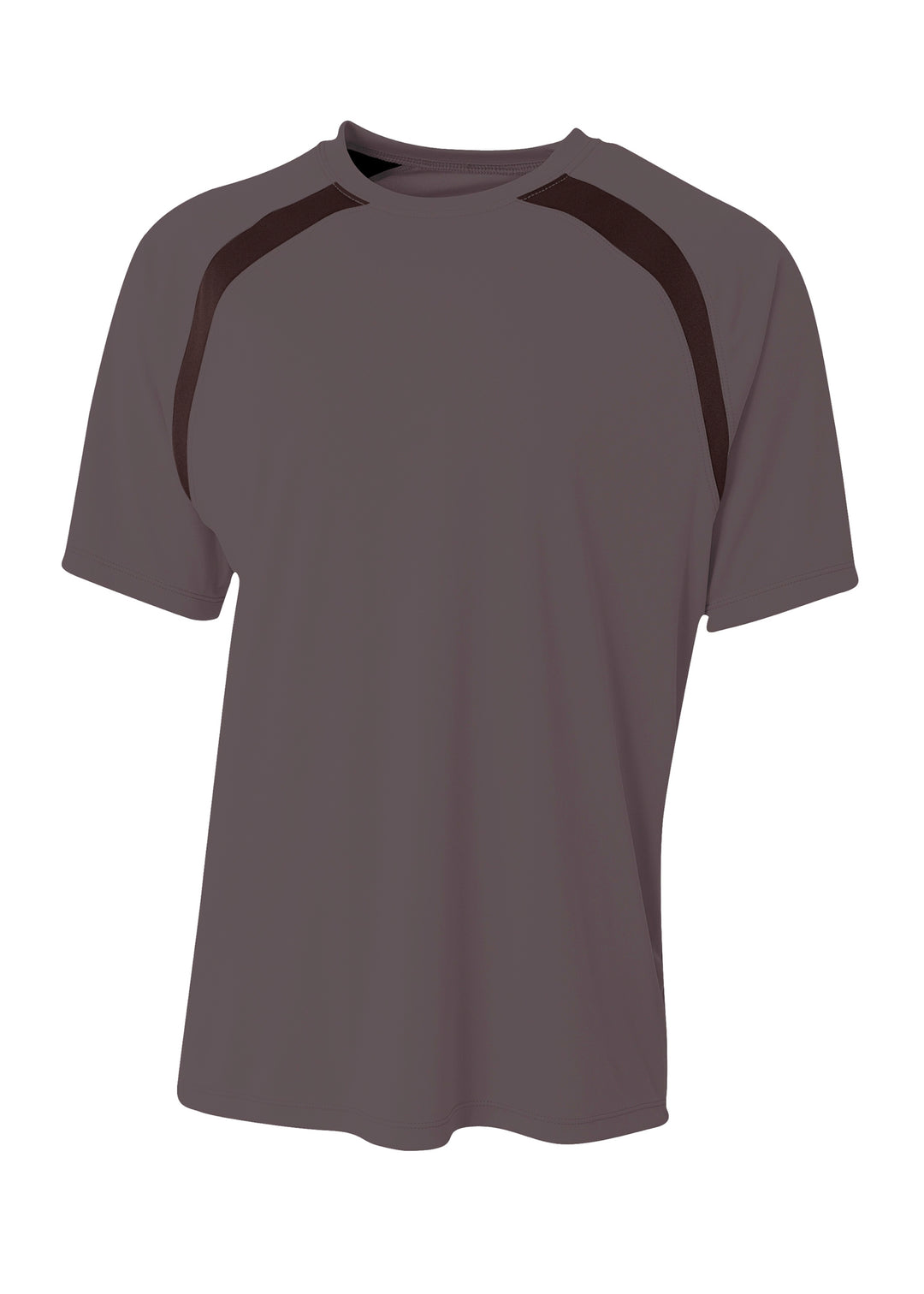 A4 Mens Spartan Short Sleeve Color Block Crew A4