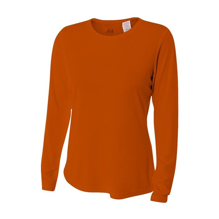 A4 Women's Long Sleeve Cooling Performance Crew