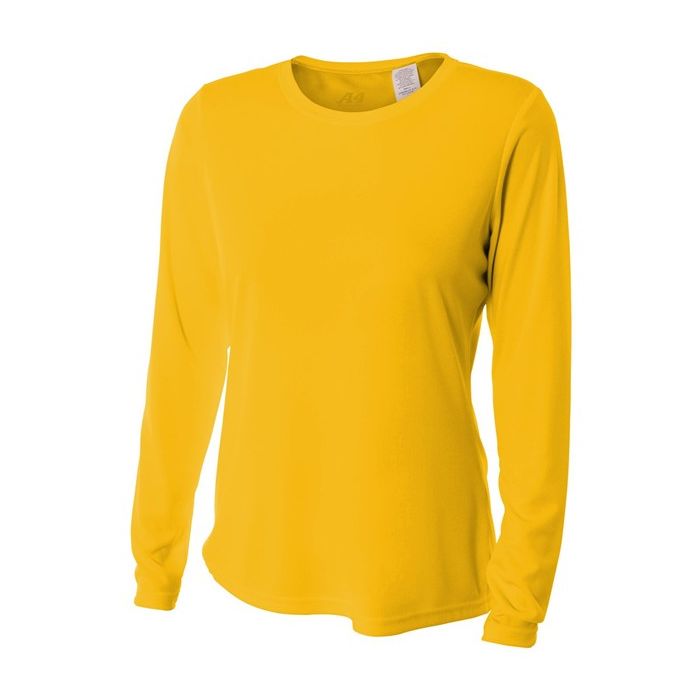 A4 Women's Long Sleeve Cooling Performance Crew