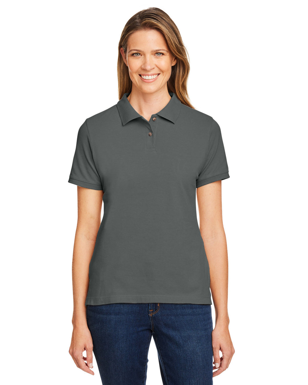 Harriton Ladies' 6 oz. Ringspun Cotton Piqué Short-Sleeve Polo Harriton