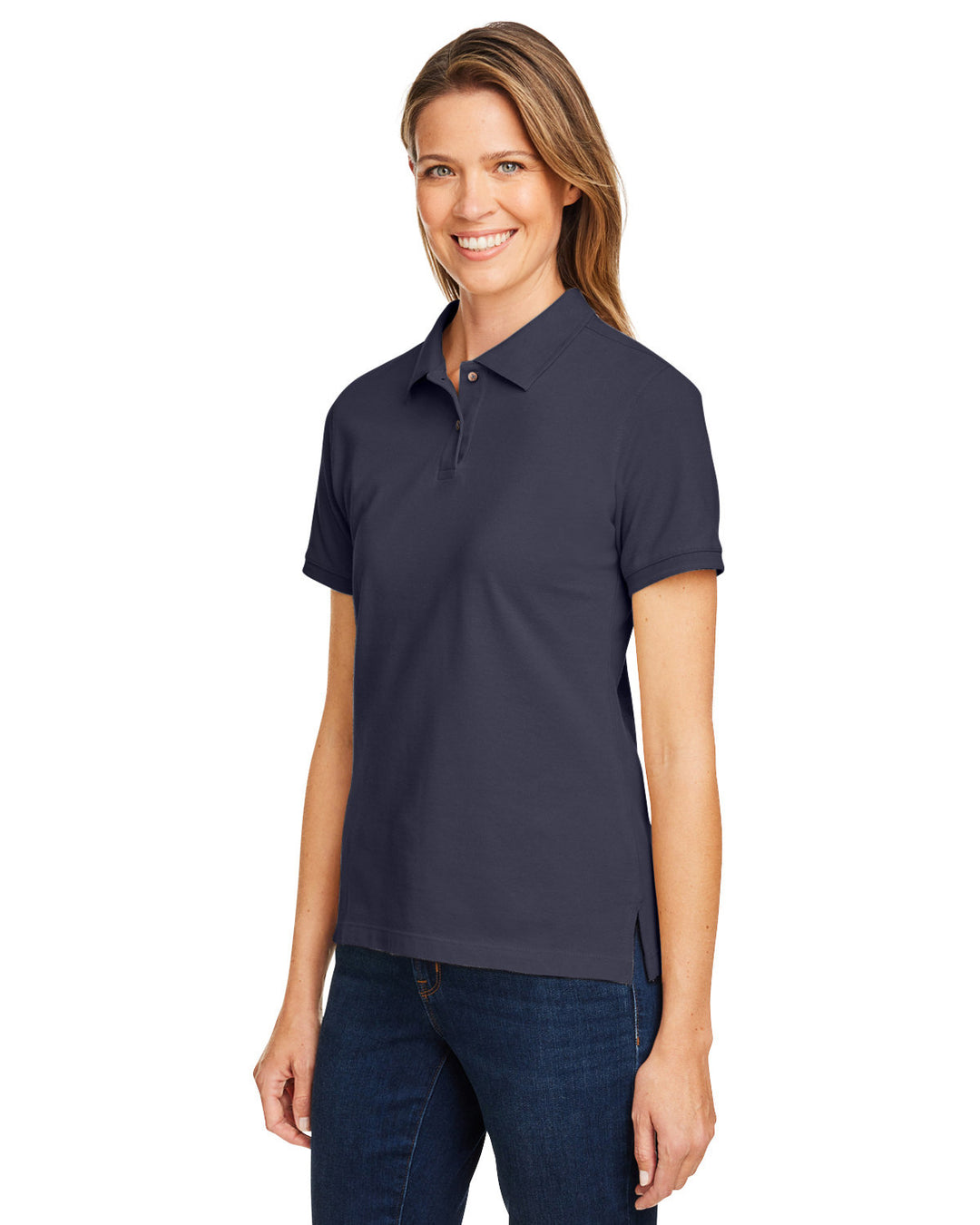 Harriton Ladies' 6 oz. Ringspun Cotton Piqué Short-Sleeve Polo Harriton