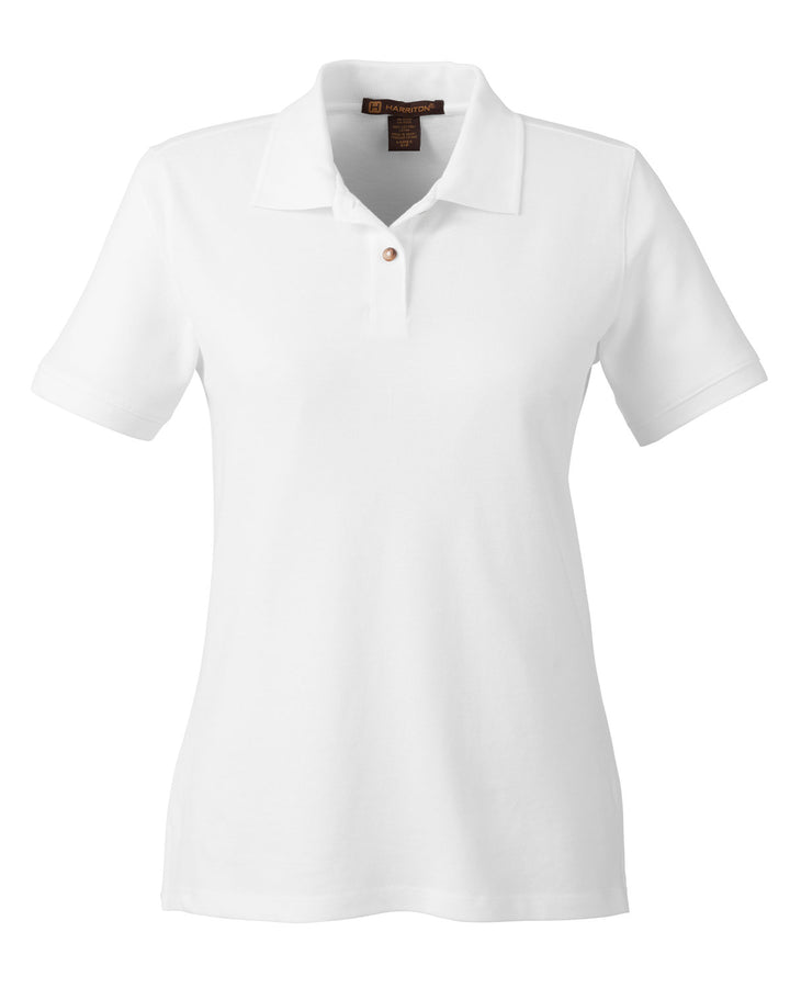 Harriton Ladies' 6 oz. Ringspun Cotton Piqué Short-Sleeve Polo Harriton