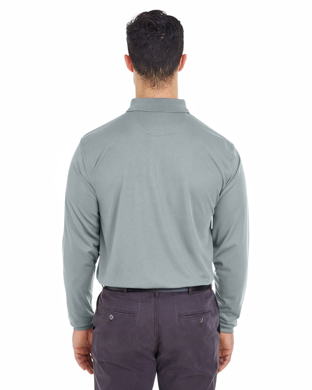 UltraClub Adult Cool & Dry Long-Sleeve Mesh Piqué Polo UltraClub