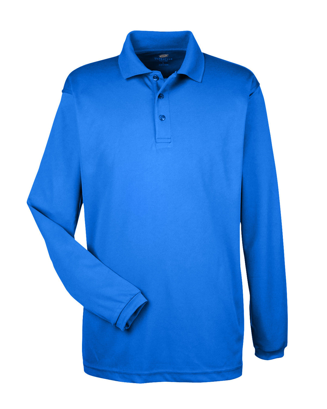 UltraClub Adult Cool & Dry Long-Sleeve Mesh Piqué Polo UltraClub