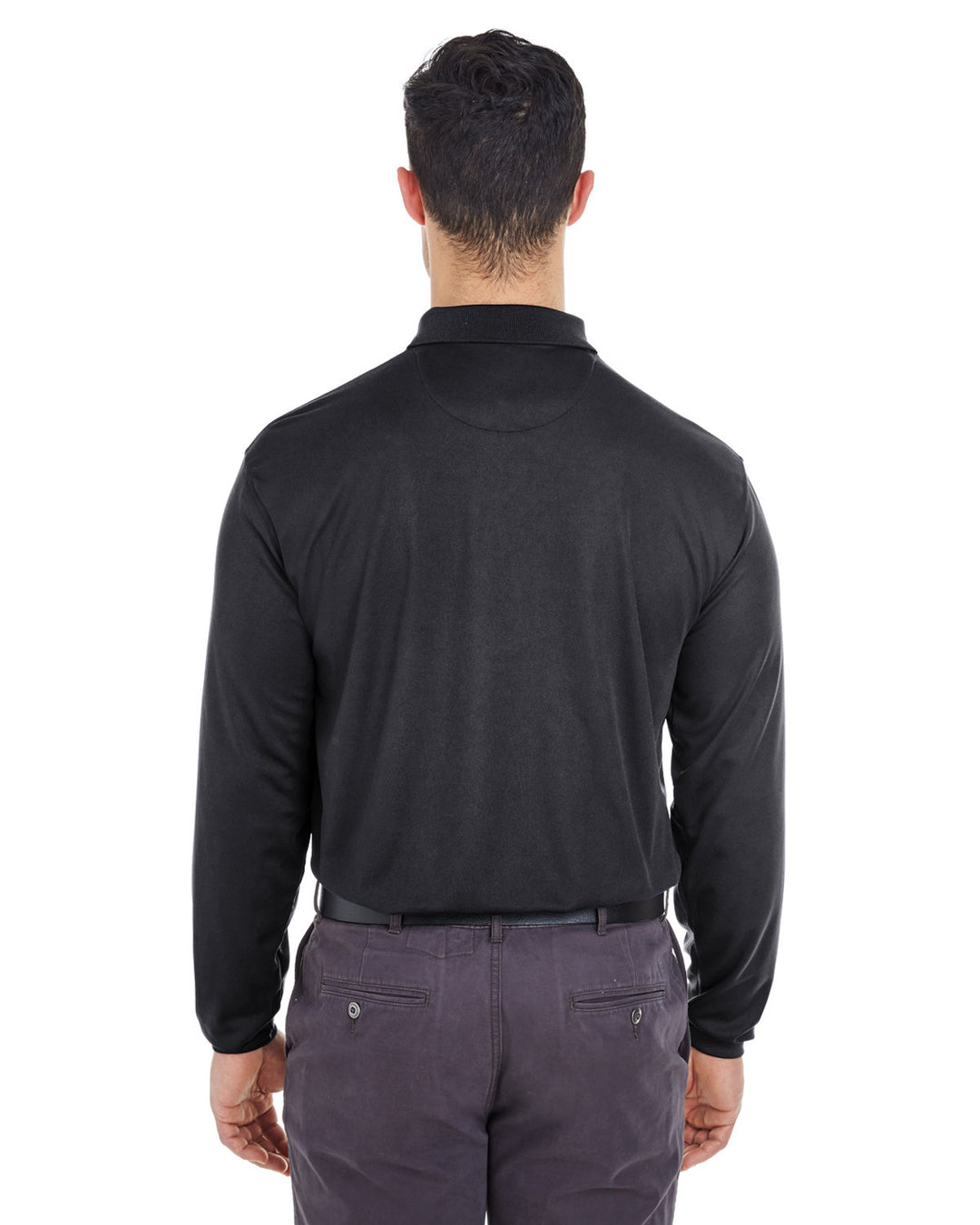 UltraClub Adult Cool & Dry Long-Sleeve Mesh Piqué Polo UltraClub