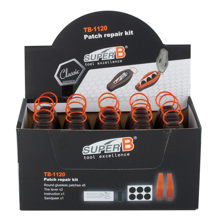 Super-B TB-1120 20 Piece Counter Display Patch Kits Bicycle Tires/Tubes Tires