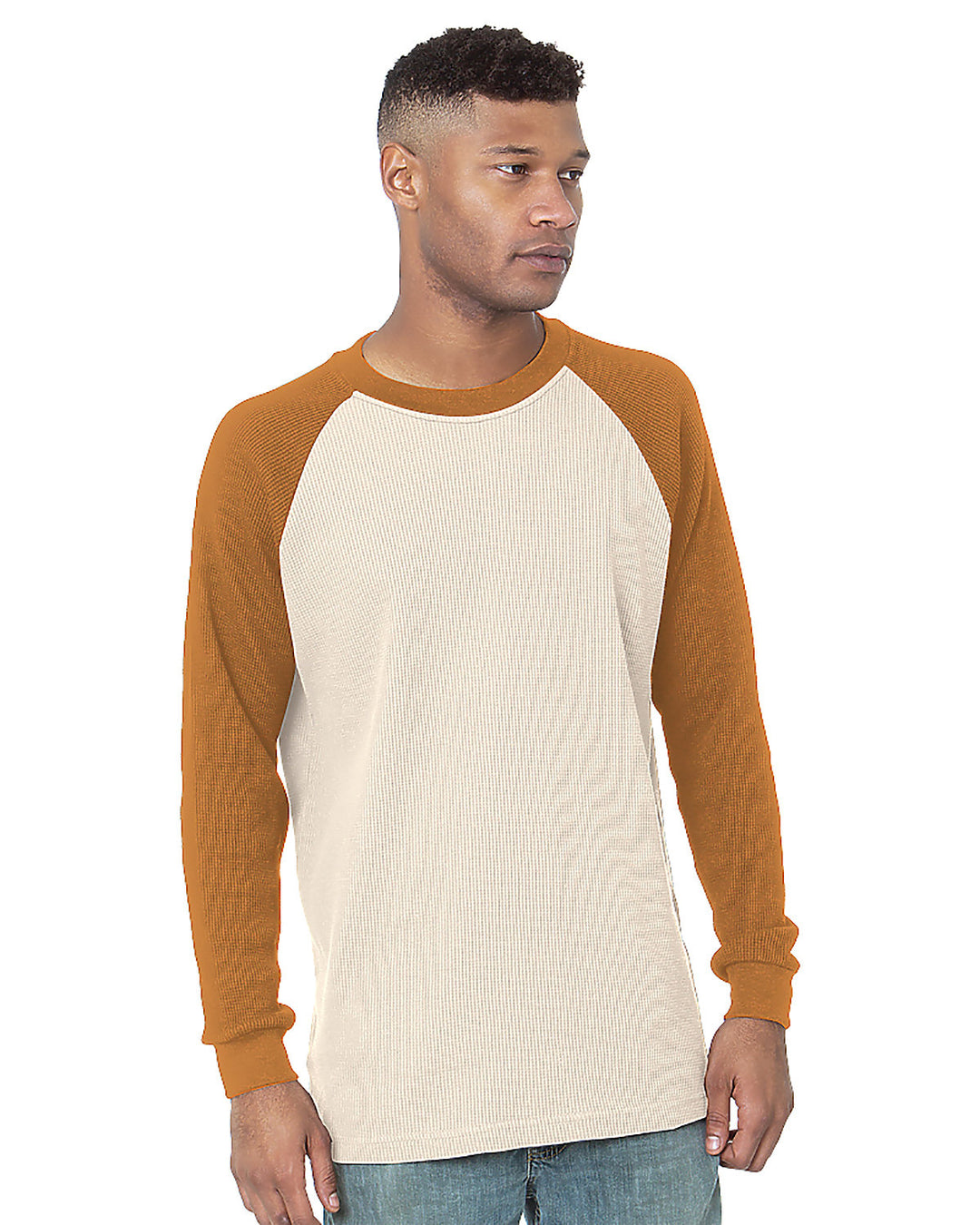 Bayside Heavyweight Waffle Knit Thermal Raglan Bayside