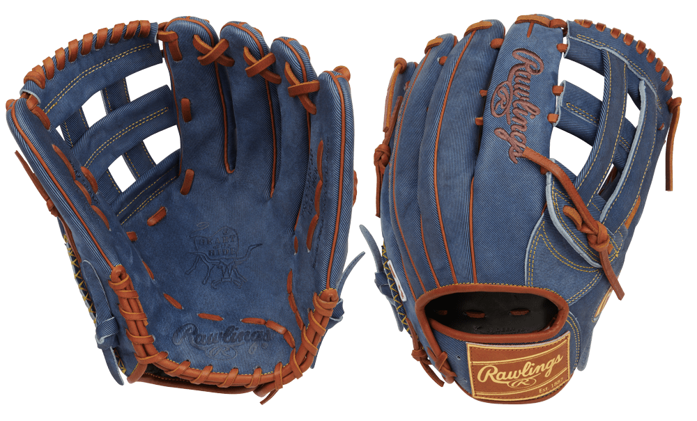 Rawlings Heart of the Hide Pro Label Denim 12.75" Baseball Glove Baseball Gloves & Mitts All