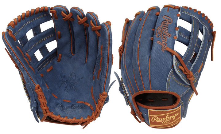 Rawlings Heart of the Hide Pro Label Denim 12.75" Baseball Glove Baseball Gloves & Mitts All