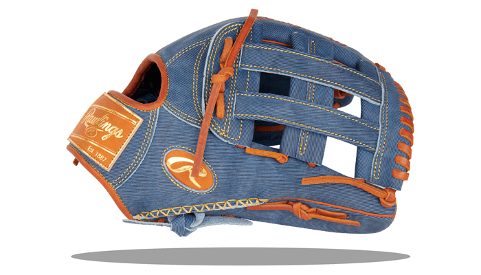 Rawlings Heart of the Hide Pro Label Denim 12.75" Baseball Glove Baseball Gloves & Mitts All