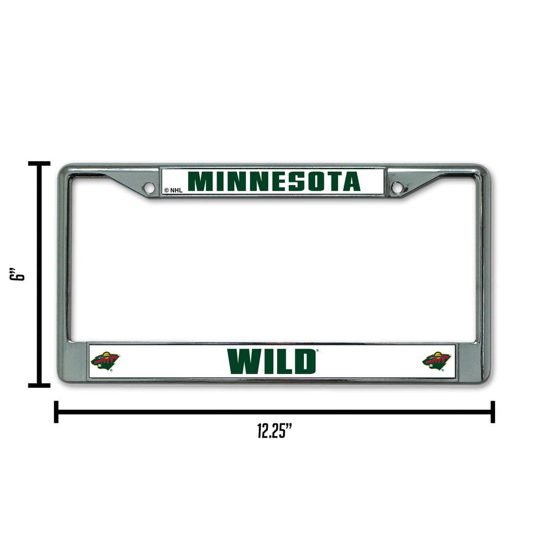 NHL Minnesota Wild Chrome License Plate Frame Fan Gear NHL Minnesota Wild