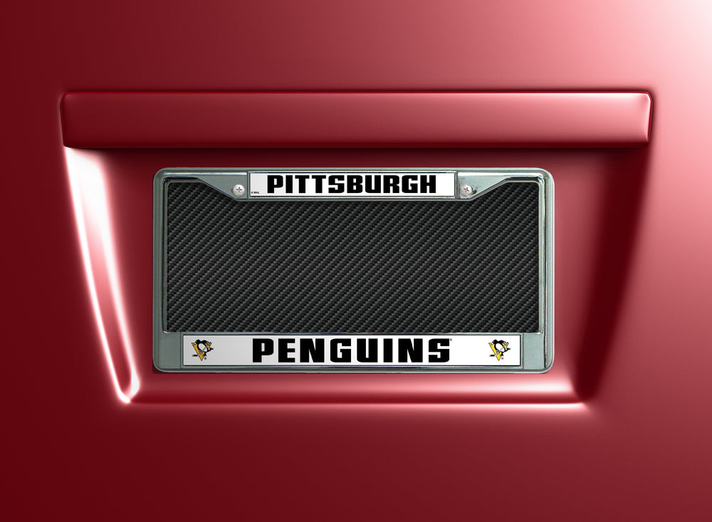 NHL Pittsburgh Penguins Chrome License Plate Frame Fan Gear NHL Pittsburgh Penguins