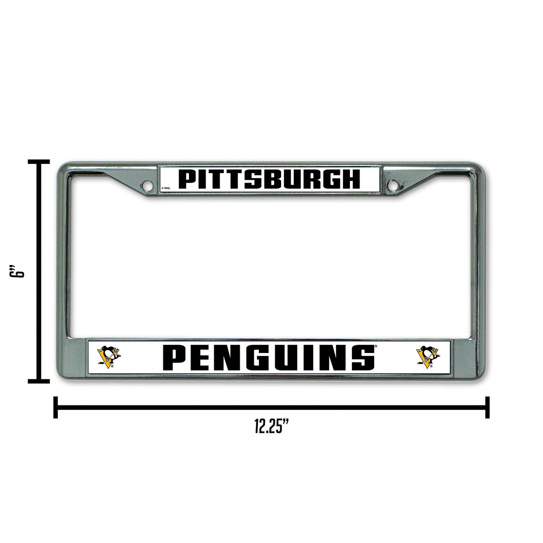 NHL Pittsburgh Penguins Chrome License Plate Frame Fan Gear NHL Pittsburgh Penguins