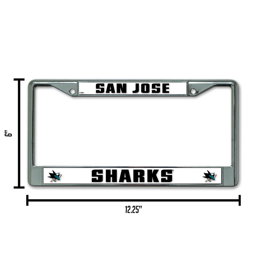 NHL San Jose Sharks Chrome License Plate Frame Fan Gear NHL San Jose Sharks