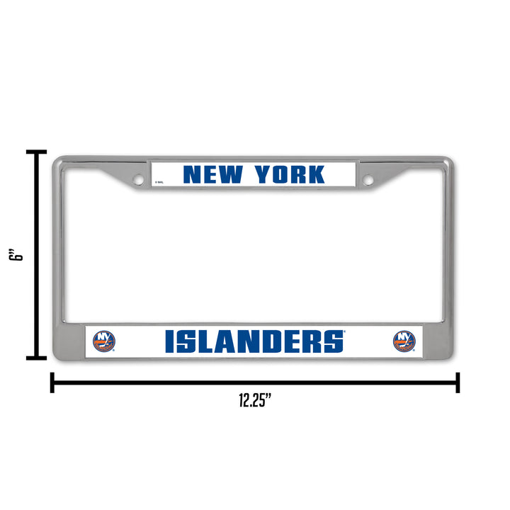 NHL New York Islanders Chrome License Plate Frame Fan Gear NHL New York Islanders