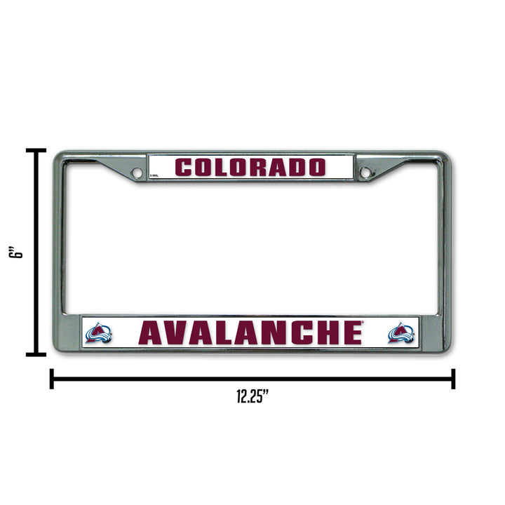 NHL Colorado Avalanche Chrome License Plate Frame Fan Gear NHL Colorado Avalanche