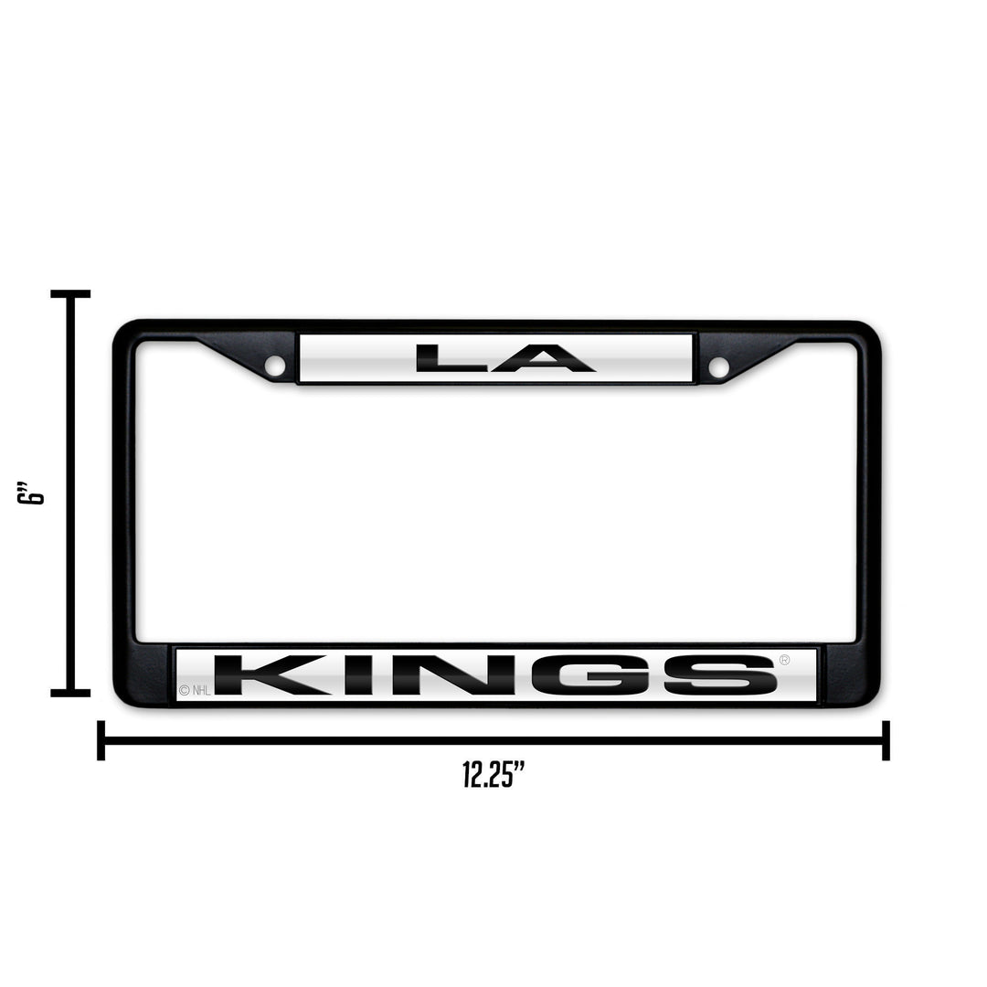 NHL Los Angeles Kings Black Chrome Laser Cut License Plate Frame Fan Gear NHL Los Angeles Kings