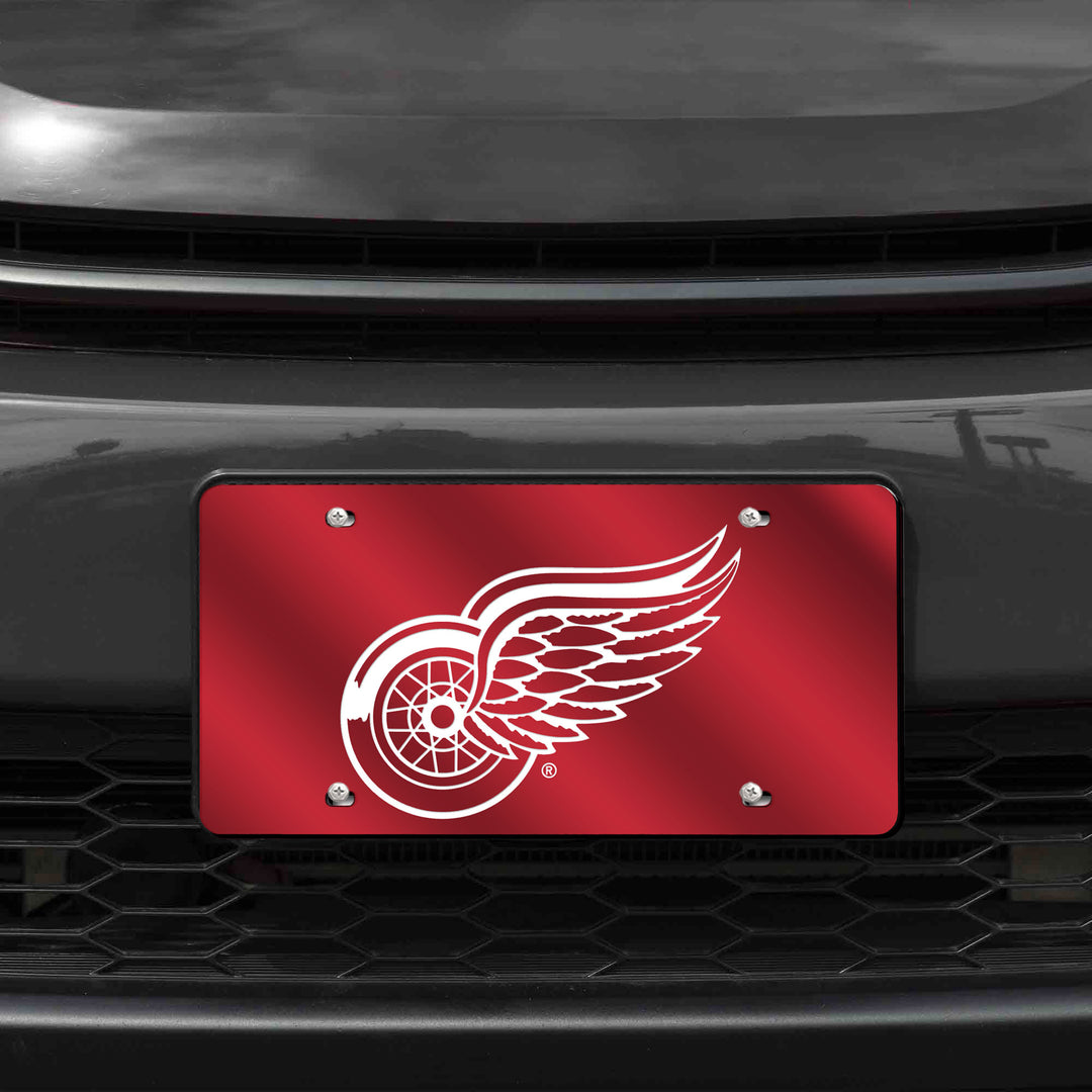 NHL Detroit Red Wings Laser Cut Automobile Tag Fan Gear NHL Detroit Red Wings