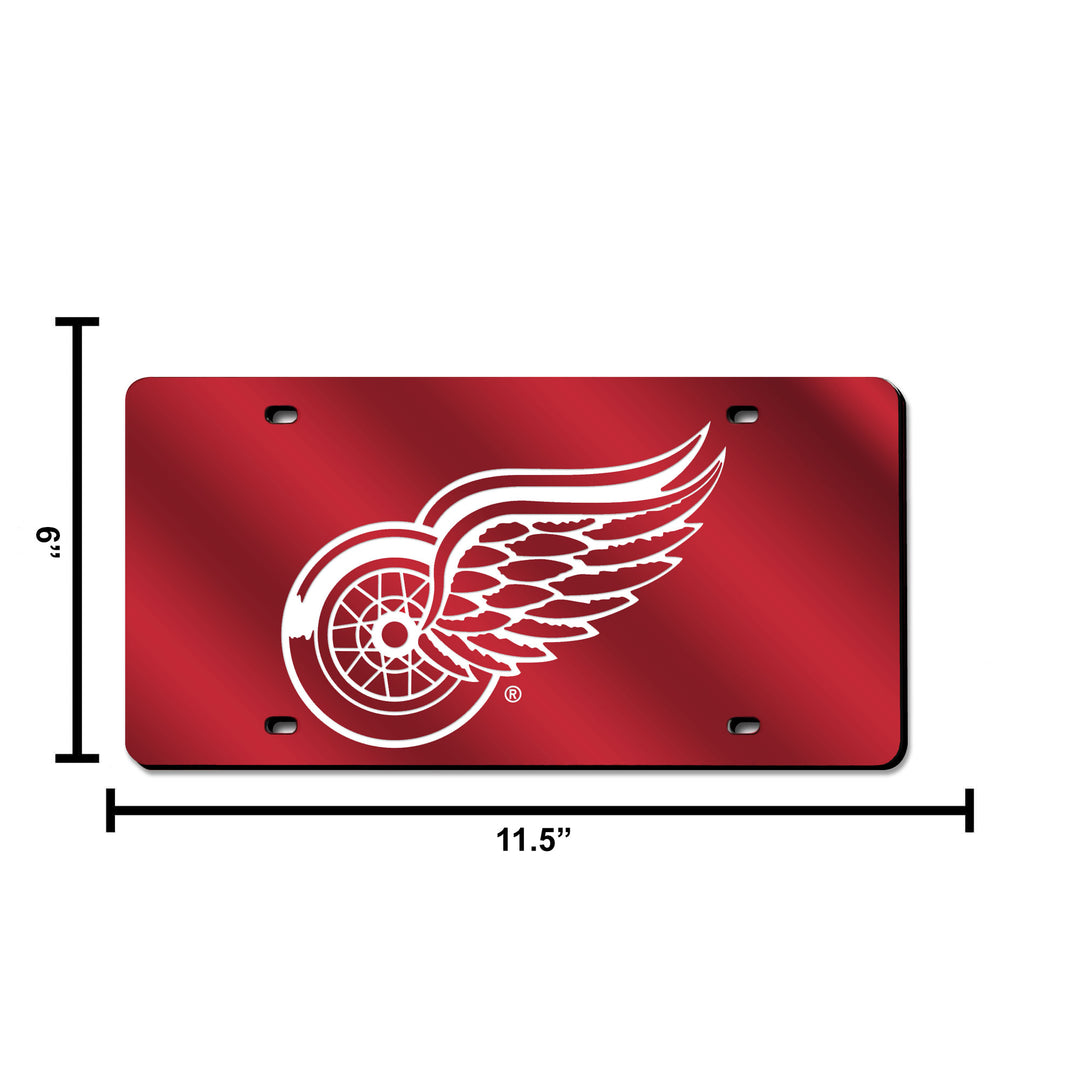 NHL Detroit Red Wings Laser Cut Automobile Tag Fan Gear NHL Detroit Red Wings