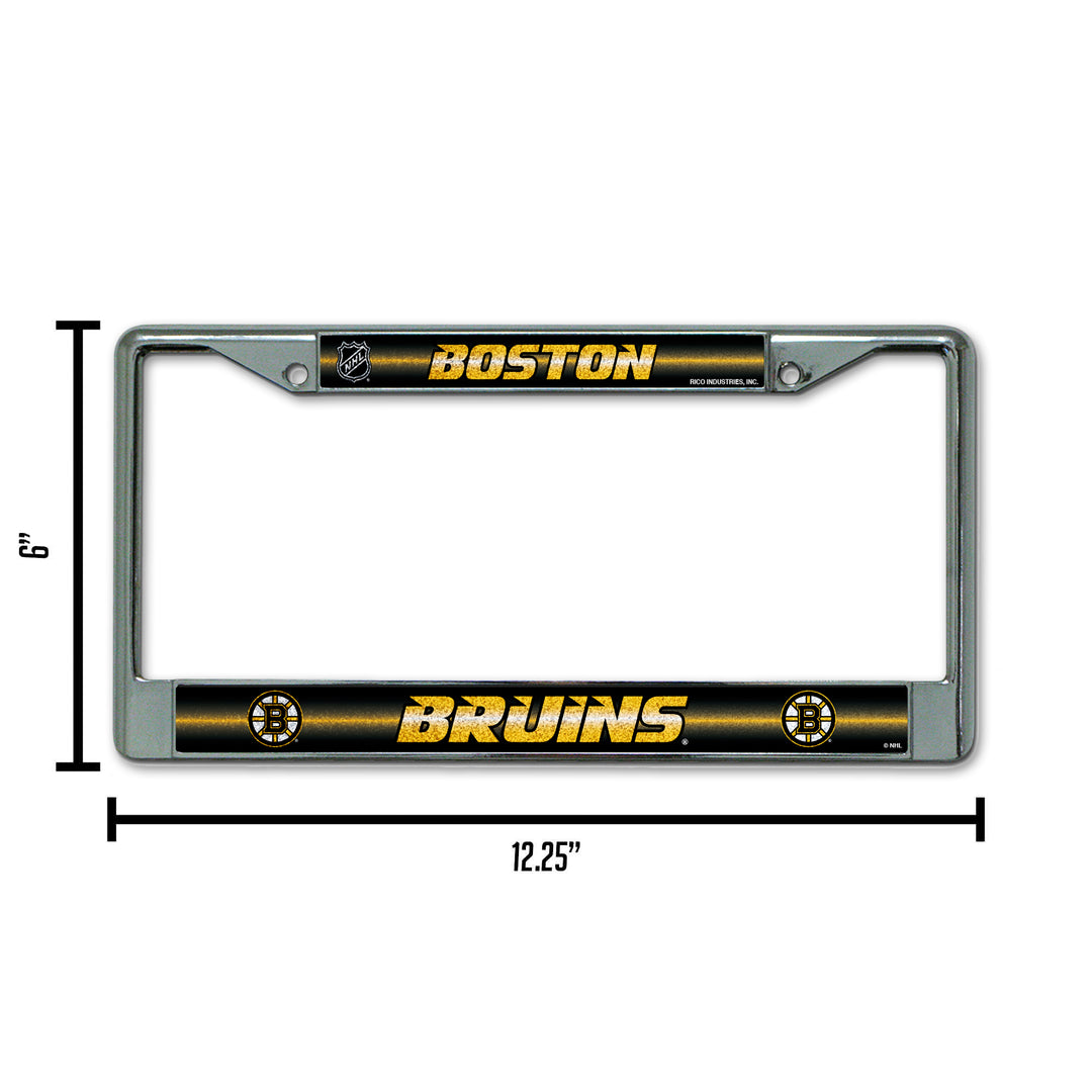 NHL Boston Bruins Chrome Glitter License Plate Frame Fan Gear NHL Boston Bruins