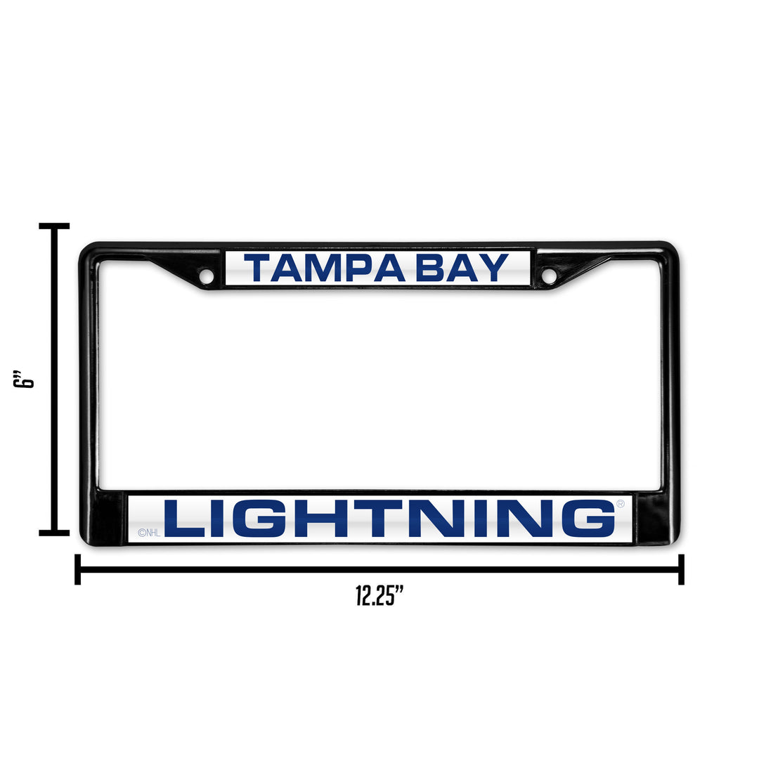 NHL Tampa Bay Lightning Black Chrome Laser Cut License Plate Frame Fan Gear NHL Tampa Bay Lightning