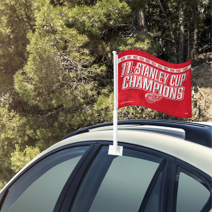 NHL Detroit Red Wings Car Flag Fan Gear NHL Detroit Red Wings