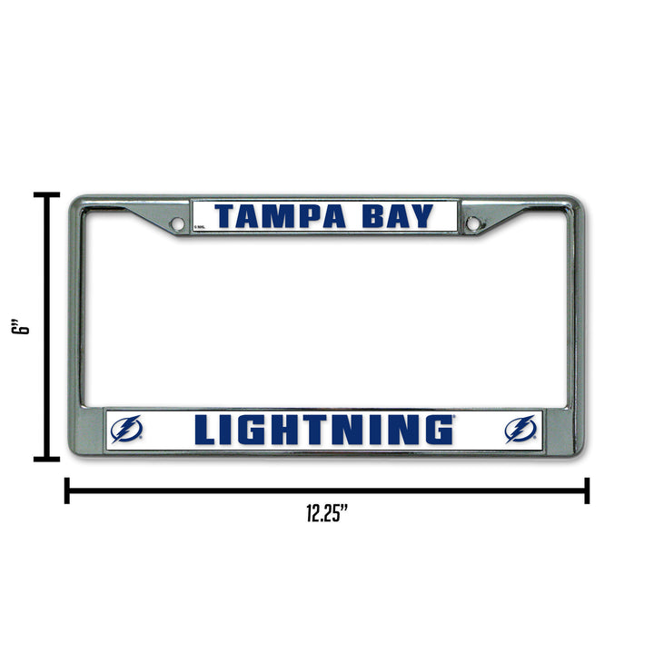 NHL Tampa Bay Lightning Chrome License Plate Frame Fan Gear NHL Tampa Bay Lightning