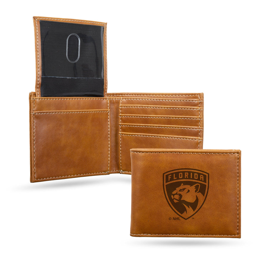 NHL Florida Panthers Laser Engraved Billfold Fan Gear NHL Florida Panthers