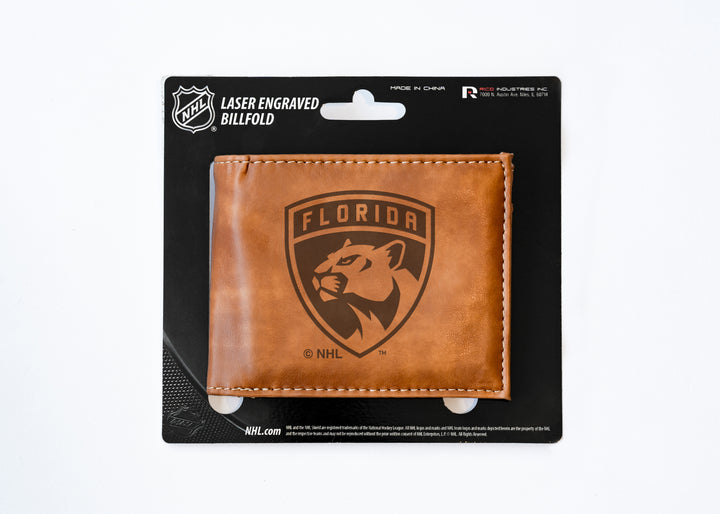 NHL Florida Panthers Laser Engraved Billfold Fan Gear NHL Florida Panthers