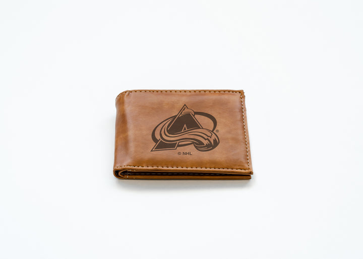 NHL Colorado Avalanche Laser Engraved Billfold Fan Gear NHL Colorado Avalanche