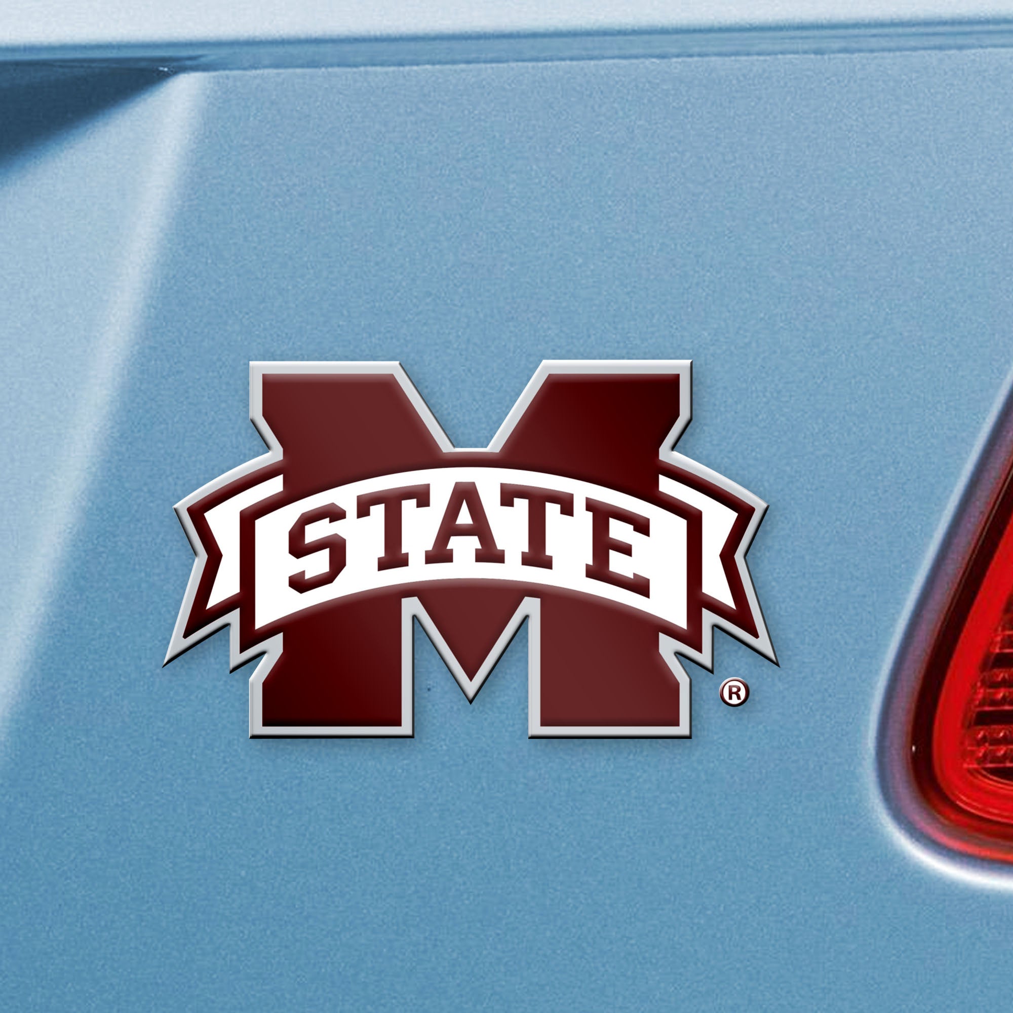 Mississippi State University Bulldogs Aluminum hot Color Auto Emblem Raised Decal