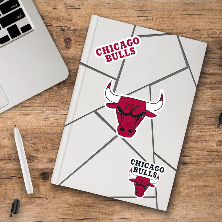 Fanmats Chicago Bulls 3 Piece Decal Sticker Set