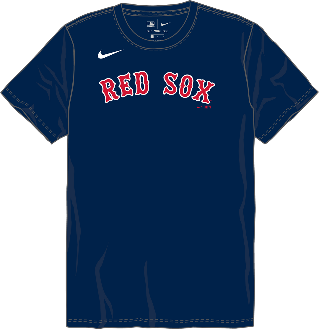 Nike Boston Red Sox Youth Institutional Short Sleeve Crew Neck Tee Fan Gear MLB Boston Red Sox