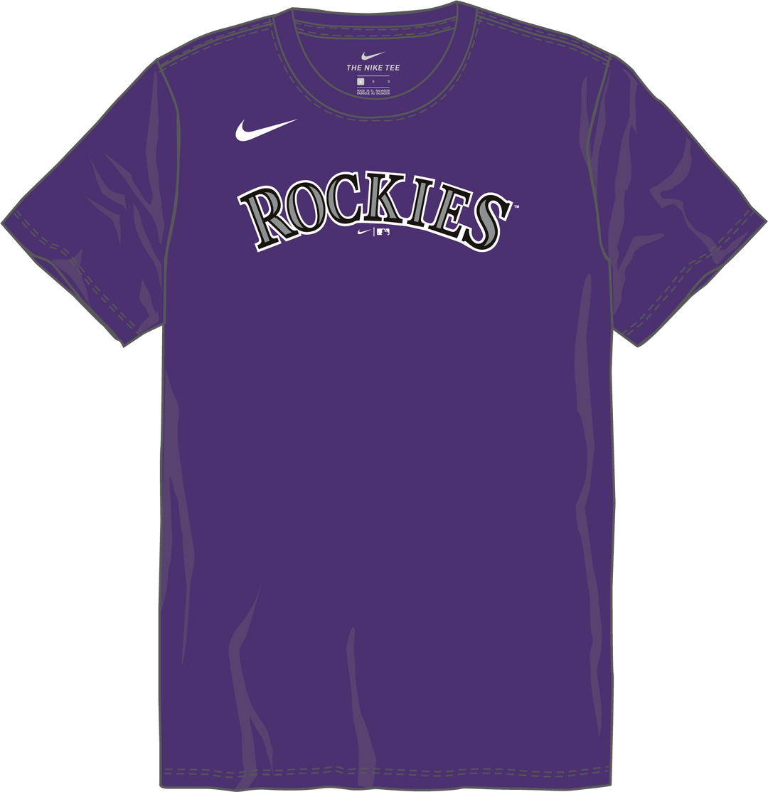 Nike Colorado Rockies Youth Institutional Short Sleeve Cotton Tee Fan Gear MLB Colorado Rockies