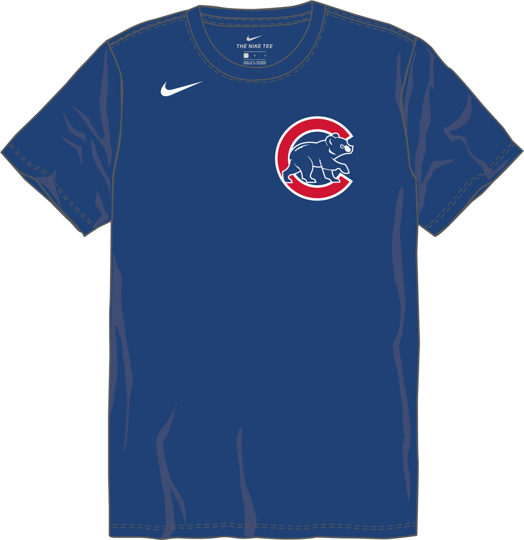 Nike Chicago Cubs Youth Institutional Short Sleeve Cotton Tee Fan Gear MLB Chicago Cubs