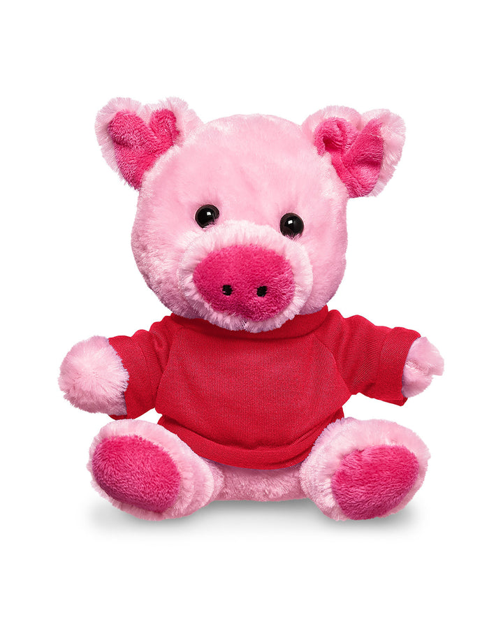 Prime Line 7" Plush Pig With T-Shirt Prime Line