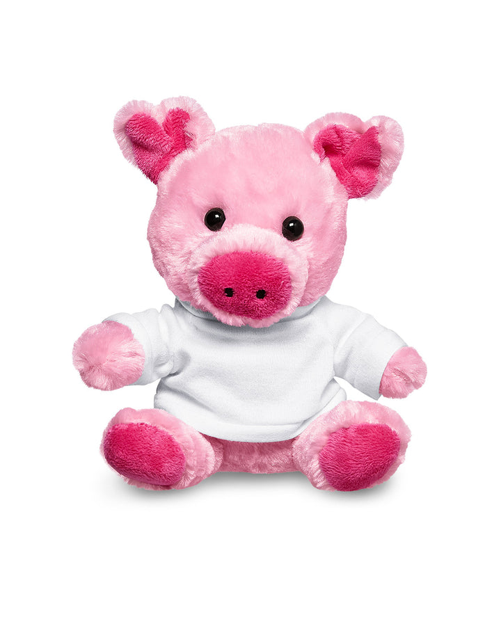 Prime Line 7" Plush Pig With T-Shirt Prime Line