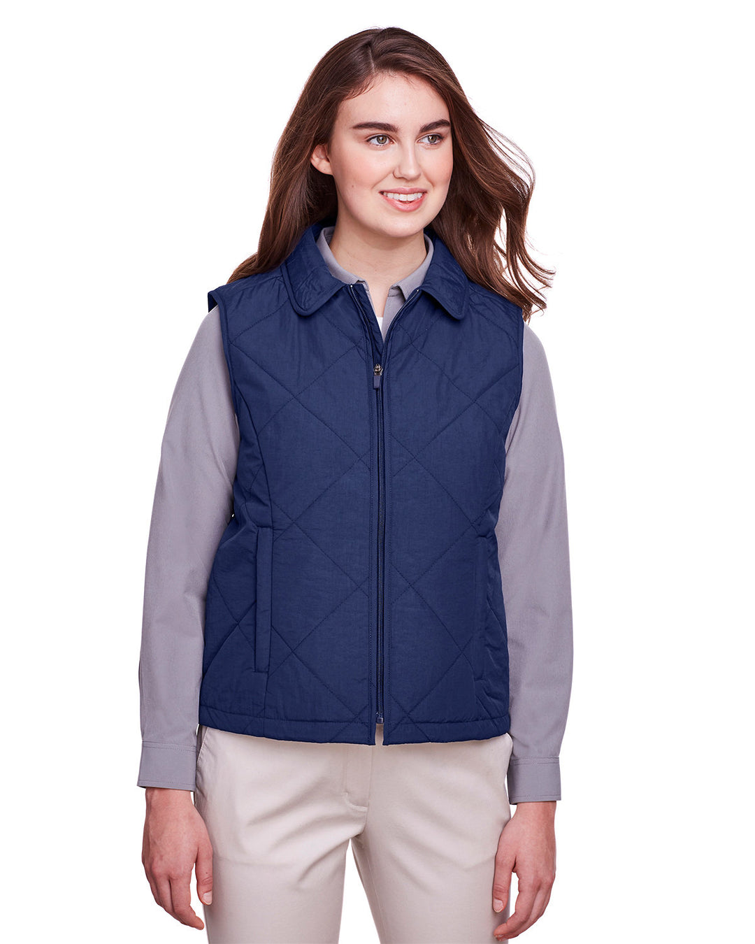 UltraClub Ladies' Dawson Quilted Hacking Vest UltraClub