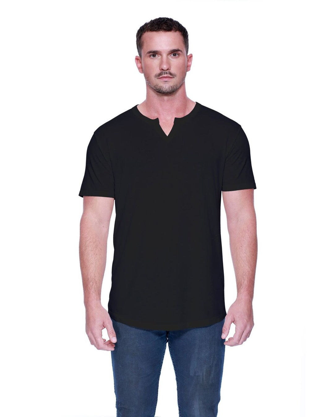 StarTee Men's 4.3 oz., CVC Slit V-Neck T-Shirt StarTee