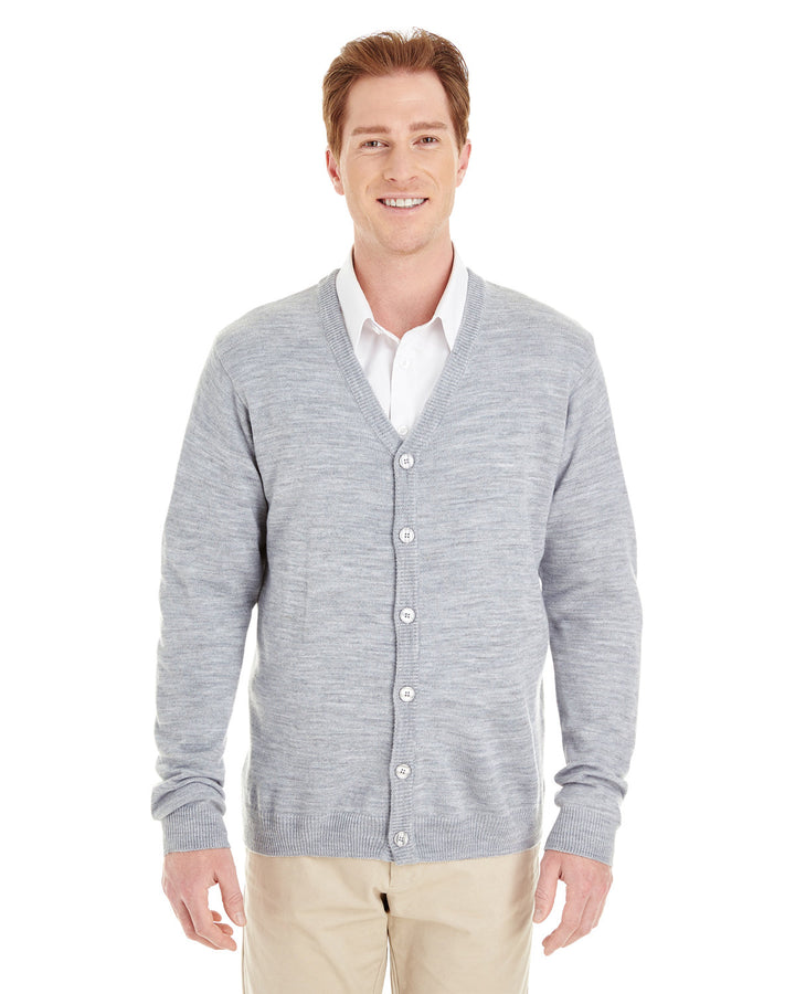 Harriton Men's Pilbloc™ V-Neck Button Cardigan Sweater