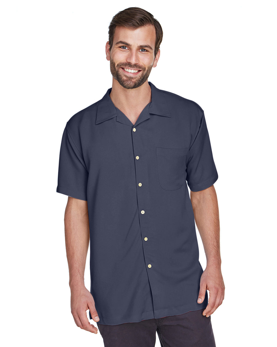 Harriton Men's Bahama Cord Camp Shirt Harriton