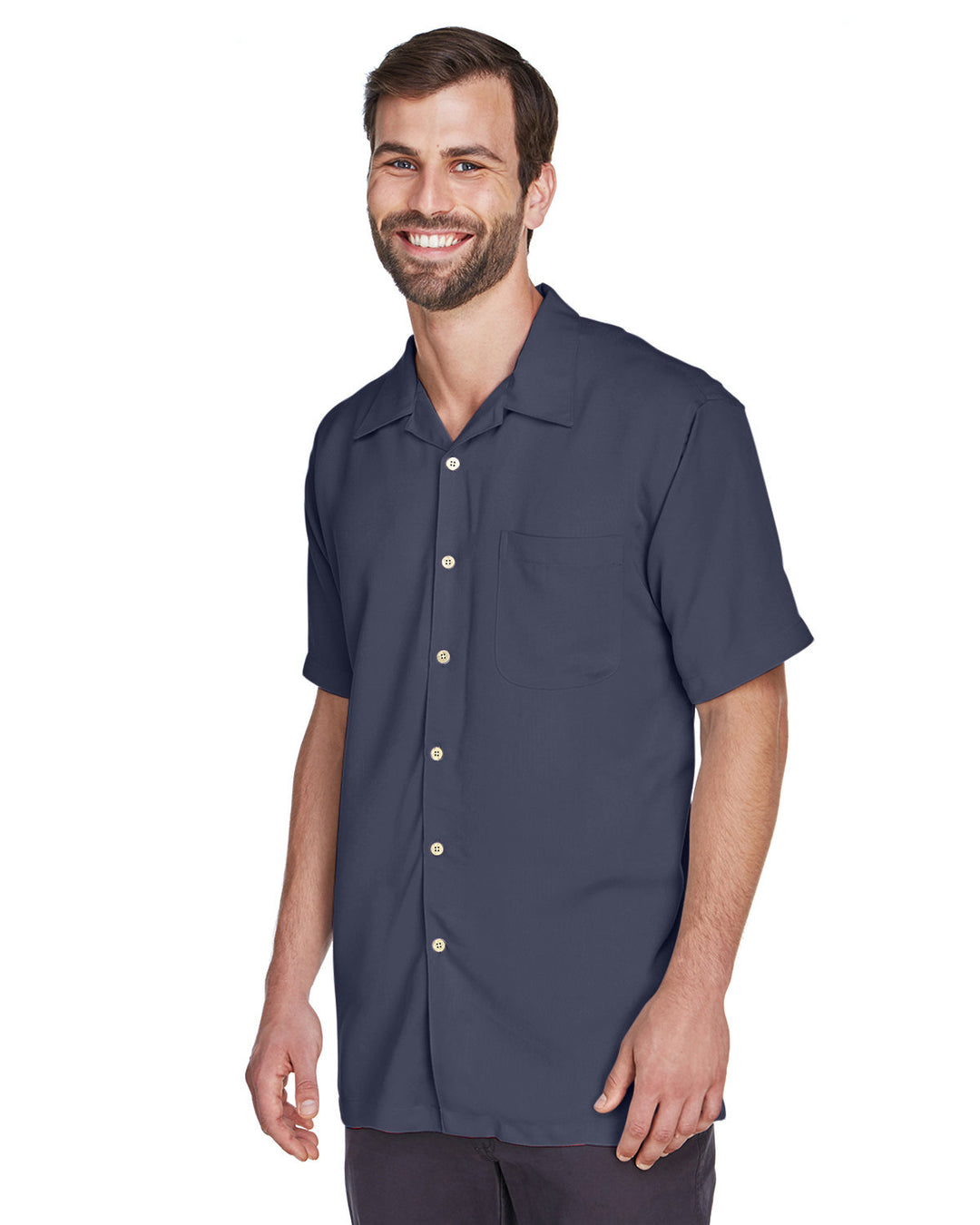 Harriton Men's Bahama Cord Camp Shirt Harriton