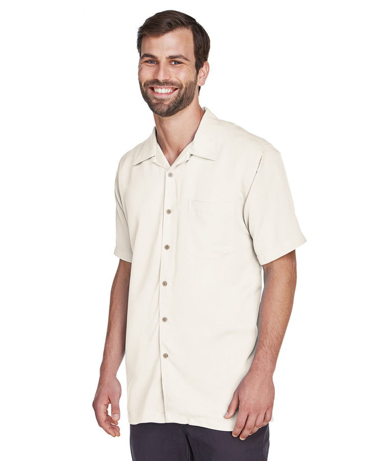 Harriton Men's Bahama Cord Camp Shirt Harriton