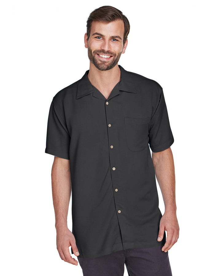 Harriton Men's Bahama Cord Camp Shirt Harriton