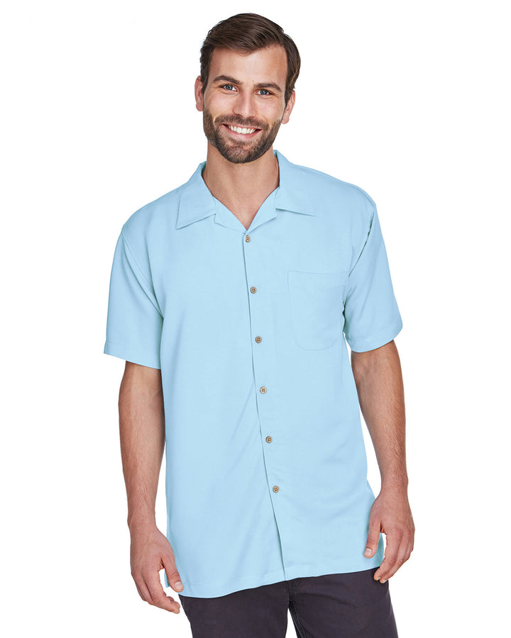 Harriton Men's Bahama Cord Camp Shirt Harriton