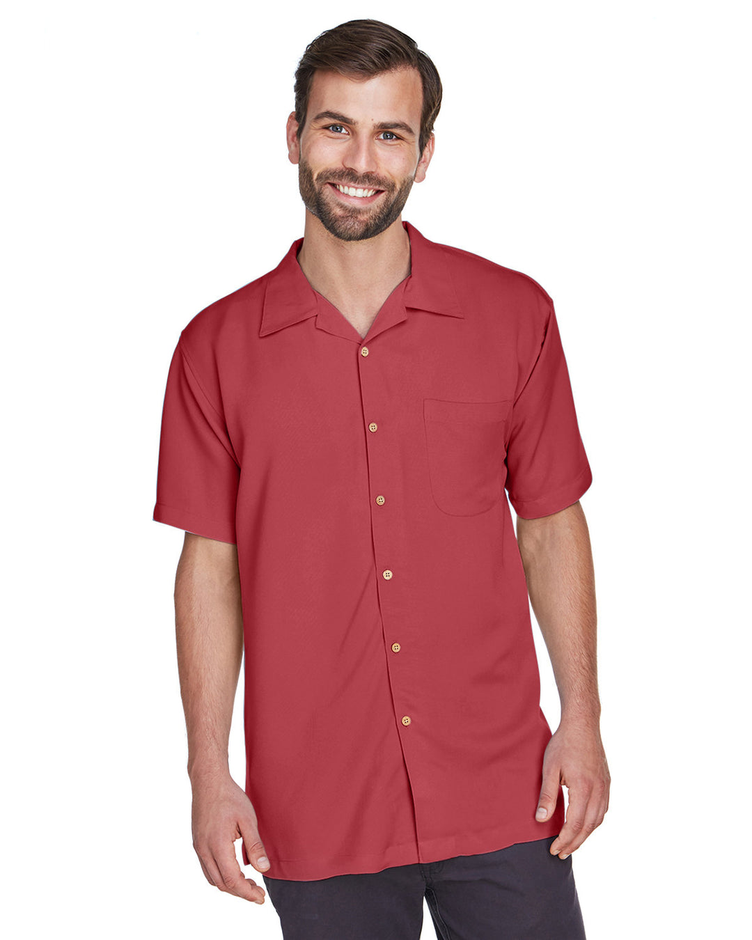 Harriton Men's Bahama Cord Camp Shirt Harriton